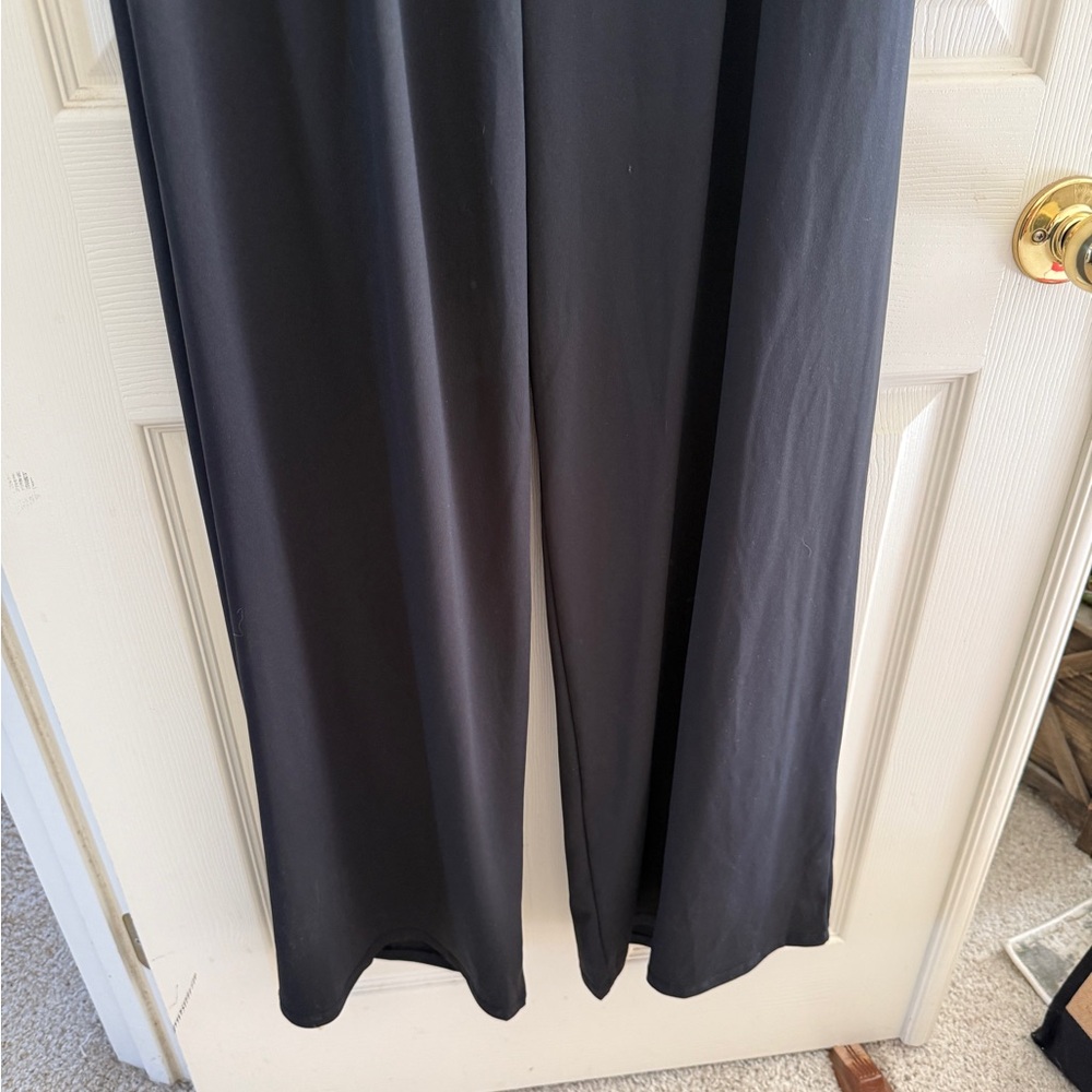 TALL HALARA Black Long Sleeve Scoop Neck pantsuit/jumpsuit easy-peezy. - Picture 2 of 5